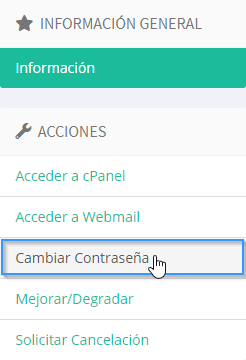 Cambiar la contraseña de cPanel desde el área de cliente de LucusHost