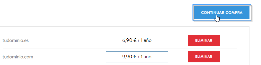 Hacer una compra de un dominio en LucusHost.com