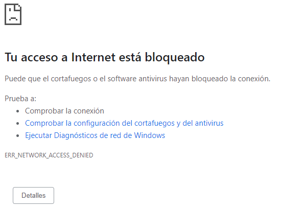 Puerto de acceso bloqueado a cPanel