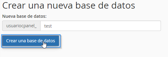 Establecer nombre de la base de datos