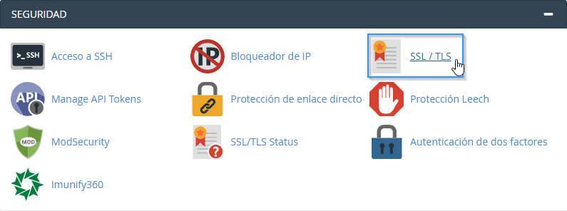 Herramienta SSL/TLS de cPanel