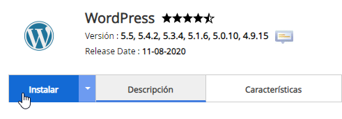 Instalar WordPress con Softaculous