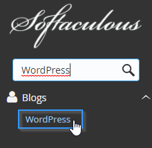 Buscar WordPress en Softaculous