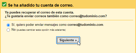 Configurar el envío de correos con tu dominio en Gmail