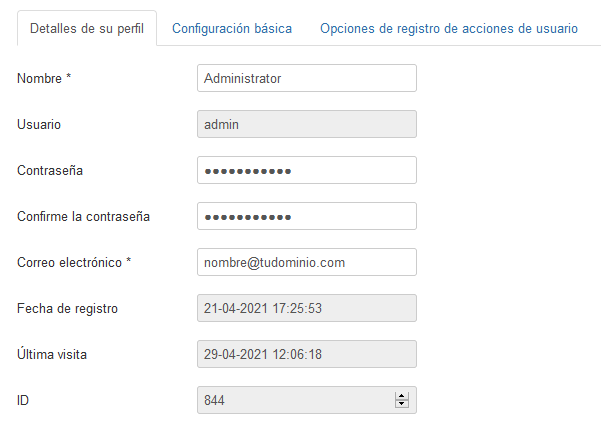 Cambiar la contraseña de Joomla desde el backend