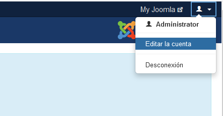 Editar la cuenta de Joomla desde tu perfil