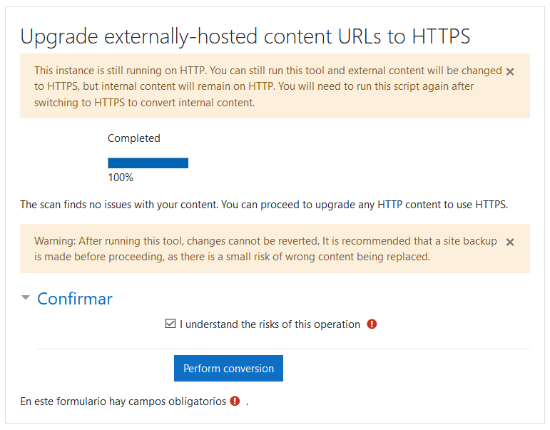 convertir a https con la herramienta para activar ssl en moodle