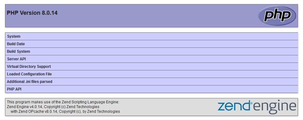 comprobar version php ejecutando archivo info php 1