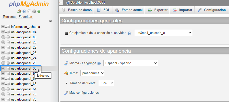 Acceder a la base de datos de Moodle