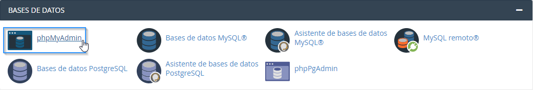 Acceder a PHPMyAdmin