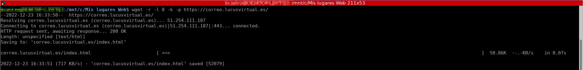 Inicio wget