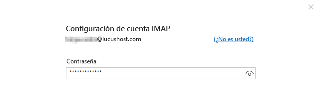 Establecer la contraseña en Outlook