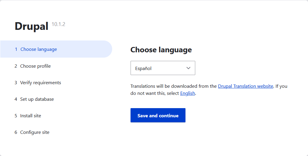 Seleccionar idioma en Drupal