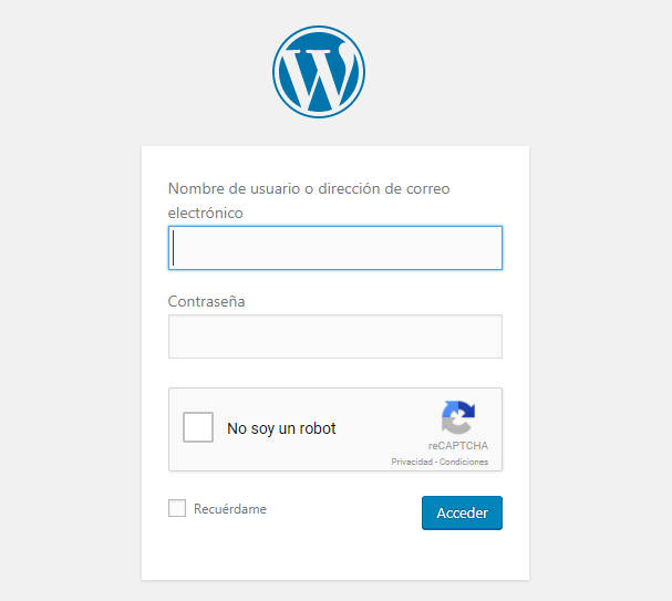 Google Captcha en el login de WordPress