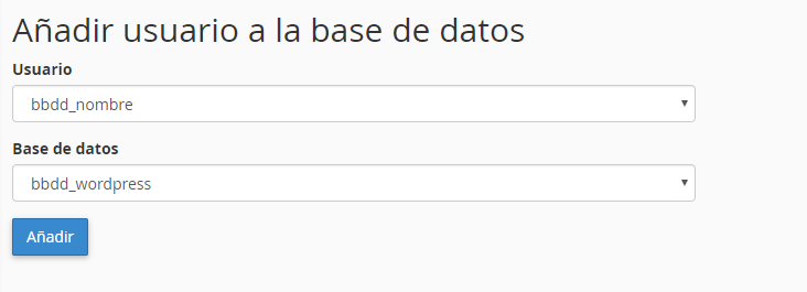 Conectar usuario a la base de datos