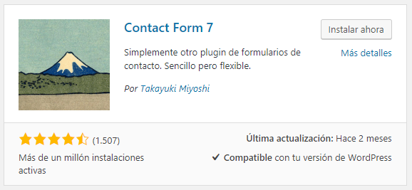 Instalar Contact Form 7