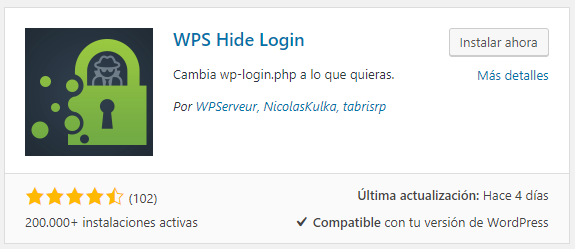 Instalar WPS Hide Login en WordPRess