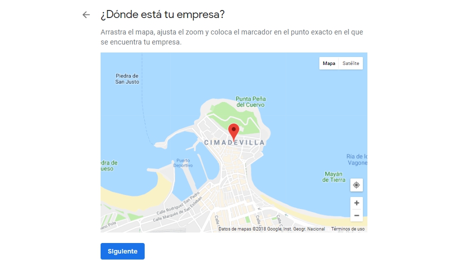 Añadir la dirección en Google Maps