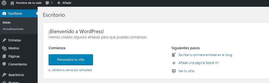 Bienvenido a WordPress