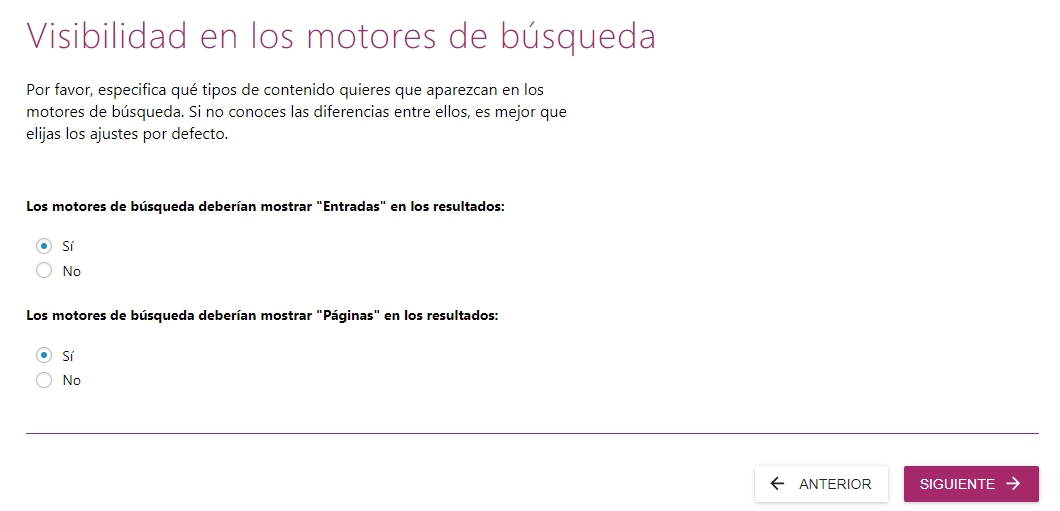 Paso 6: Asistente de instalación de Yoast SEO