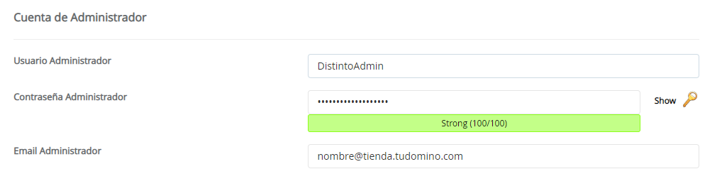 Instalar WordPress en un subdomino - Paso 4