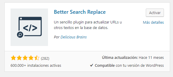 Plugin Better Search Replace