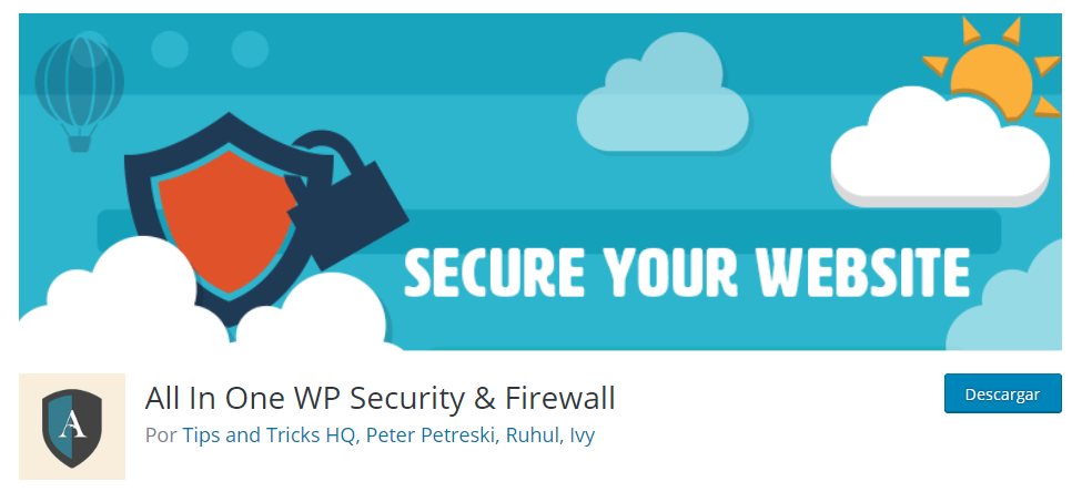 Plugins seguridad WordPress All in One WP Security