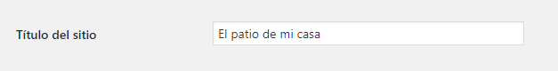 Ajustes generales WordPress: Título del sitio