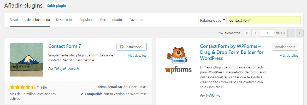 Instalar plugins en WordPress automáticamente: Paso 3