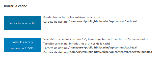 Borrar la caché en WordPress con WP Fastest Cache