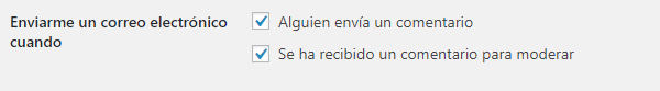 Configurar WordPress Ajustes de comentarios