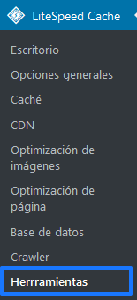Herramientas de LSCache for WordPress