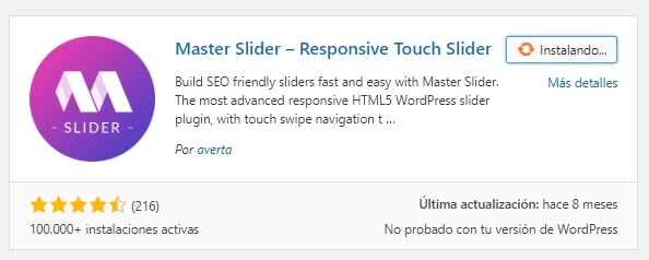 Instalar Master Slider en WordPress