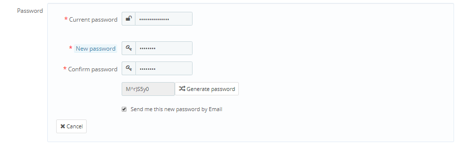 Cambiar contraseña de PrestaShop desde el Backoffice