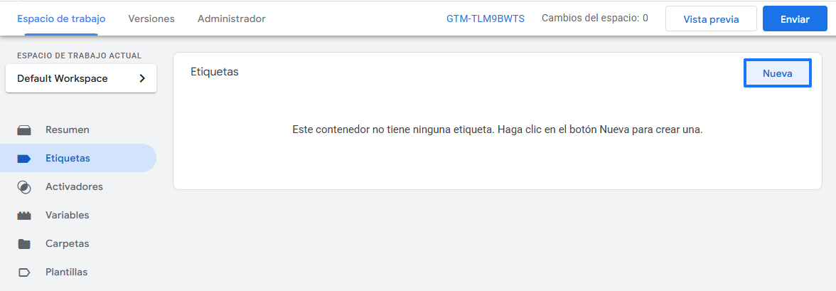 crear nueva etiqueta google tag manager Crear una nueva etiqueta en Google Tag Manager