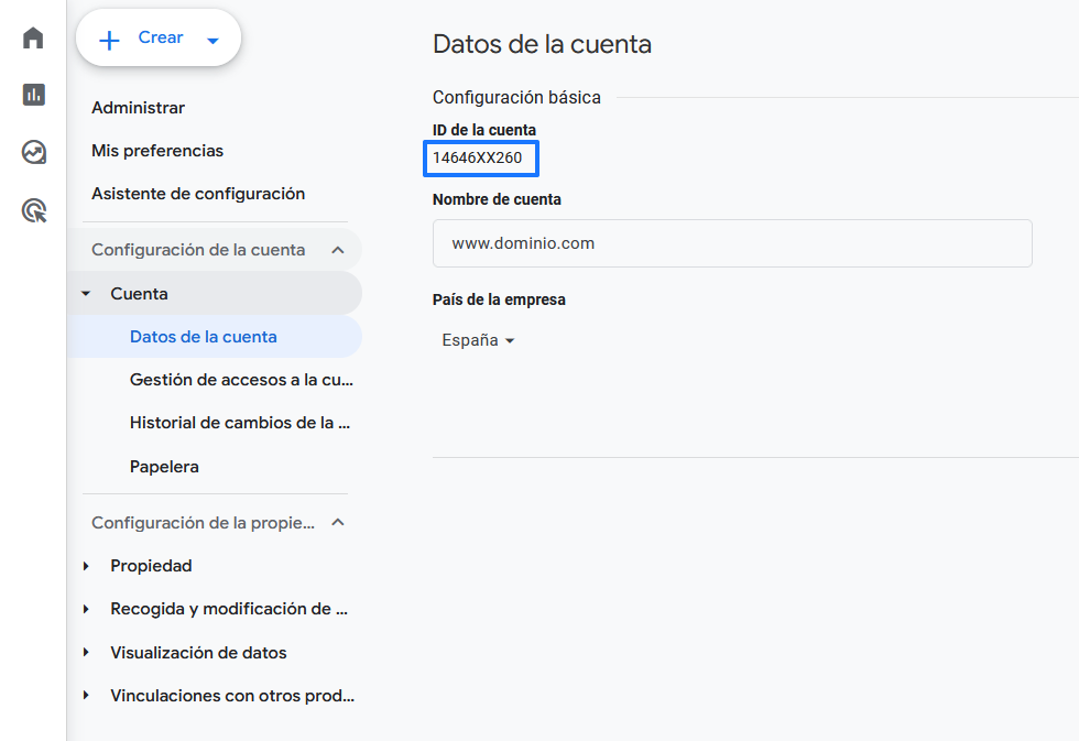 obtener id seguimiento google analytics Obtener el ID de seguimiento de una cuenta de Google Analytics