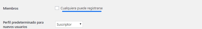 Restringir el registro de usuarios en WordPress
