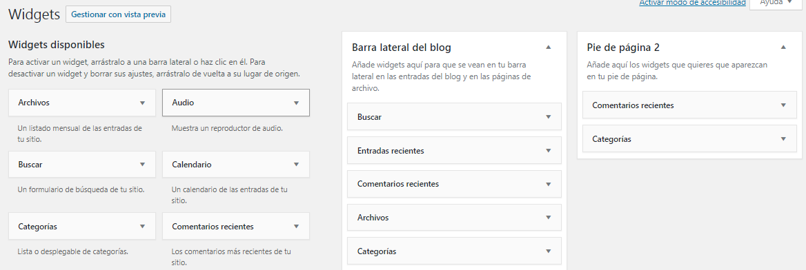 Widgets WordPress