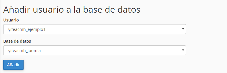 Añadir usuario a la base de datos