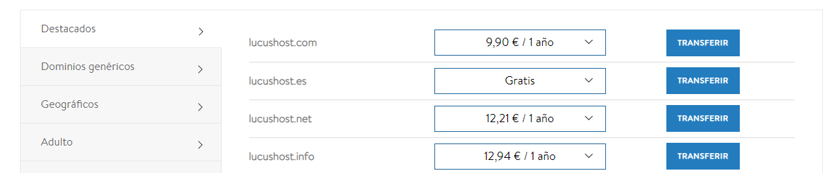 Cómo transferir un dominio: Paso 1