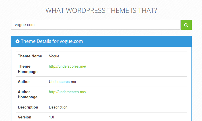 Cómo saber qué plantilla utiliza una web con WordPress Theme Search