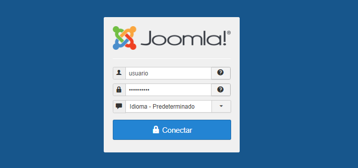 Acceder al escritorio de Joomla