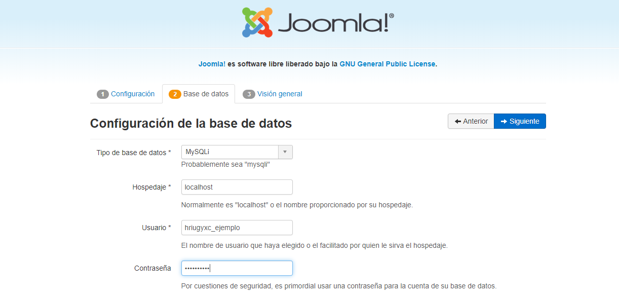 Asistente de inicio rápido de Joomla