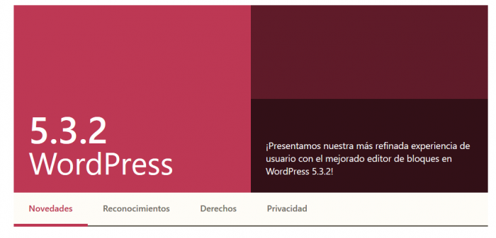 Actualización WordPress 5.3.2