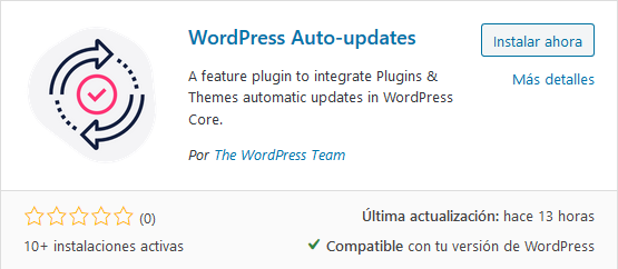 Instalar plugin WordPress Auto-updates