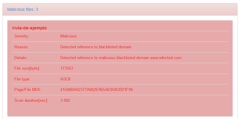 Escaneo de malware con la herramienta Quttera