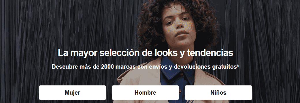 Ejemplo de CTA en Zalando