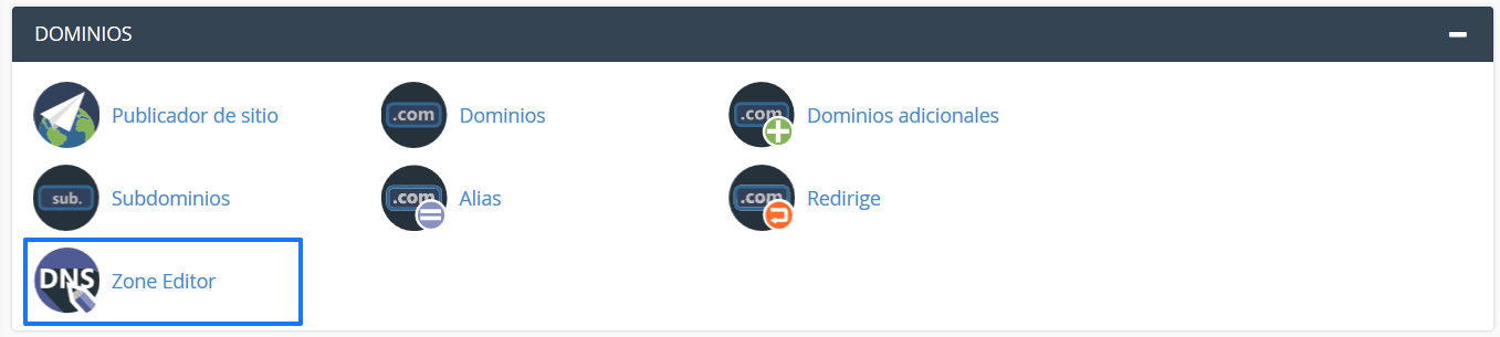 Zone Editor en cPanel