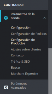 Paso 1 para activar el modo mantenimiento en PrestaShop 1.7