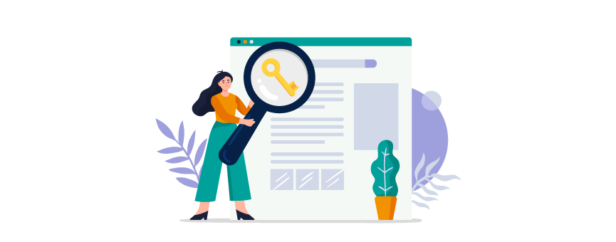 Mujer haciendo un keyword research para mejorar el SEO